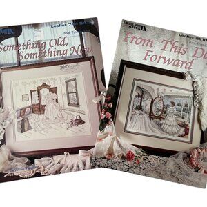 LOT OF 2 Paula Vaughan Bride | Wedding Counted Cross Stitch Craft Patterns